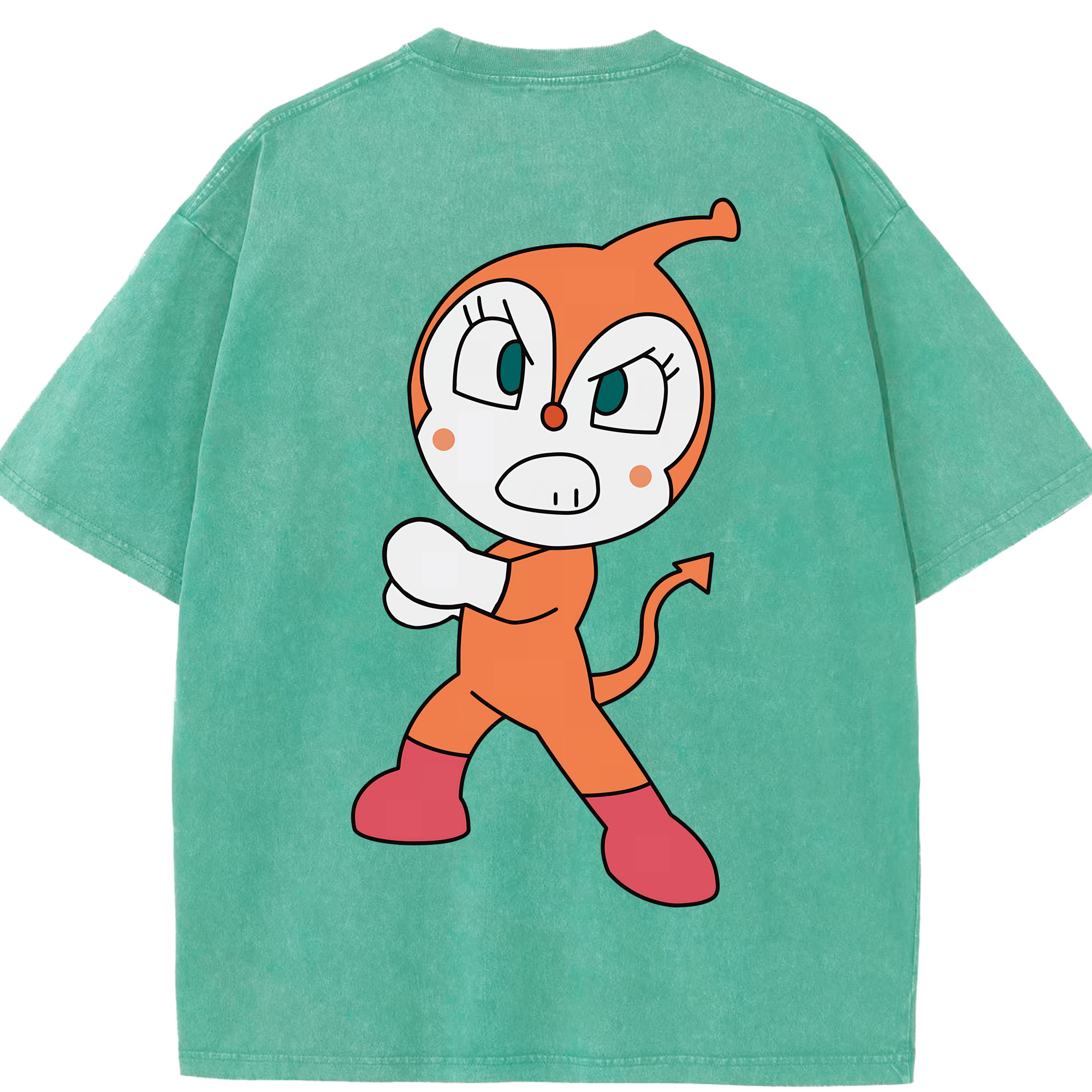 （画像用） アンパンマン Anpanman 綿100% ヴィンテージ風 半袖Tシャツ（背面プリント）